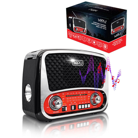 PORTABLE RETRO KITCHEN RADIO FM, USB, BATTERY - Miruhome