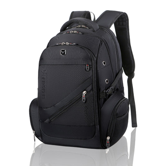 Mochila impermeable para portátil con USB negra M03