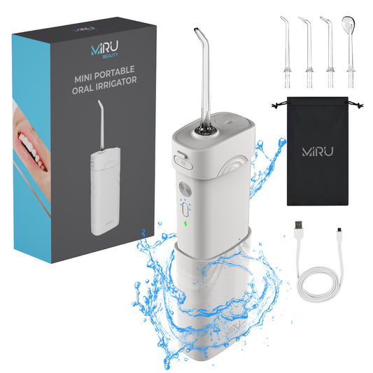 PORTABLE DENTAL IRRIGATOR CORDLESS DENTAL POWER TRAVEL WHITE - Miruhome