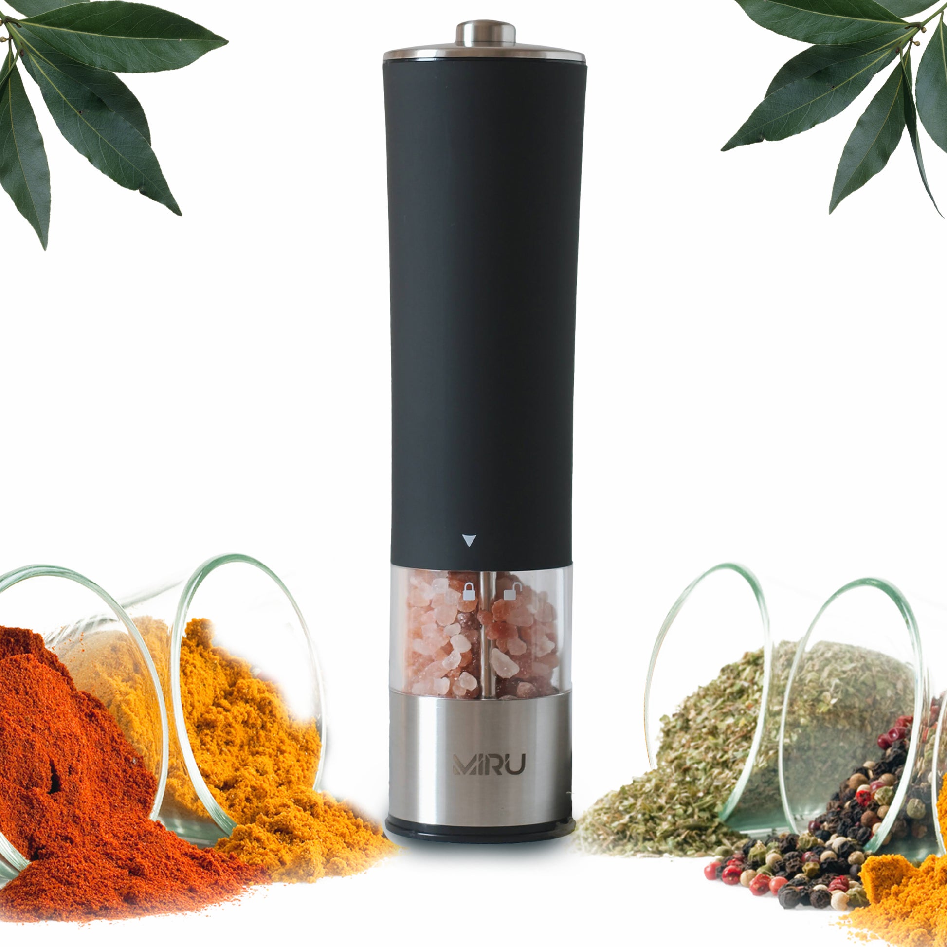 Electric Grinder for Salt, Pepper, and Spices - Miruhome