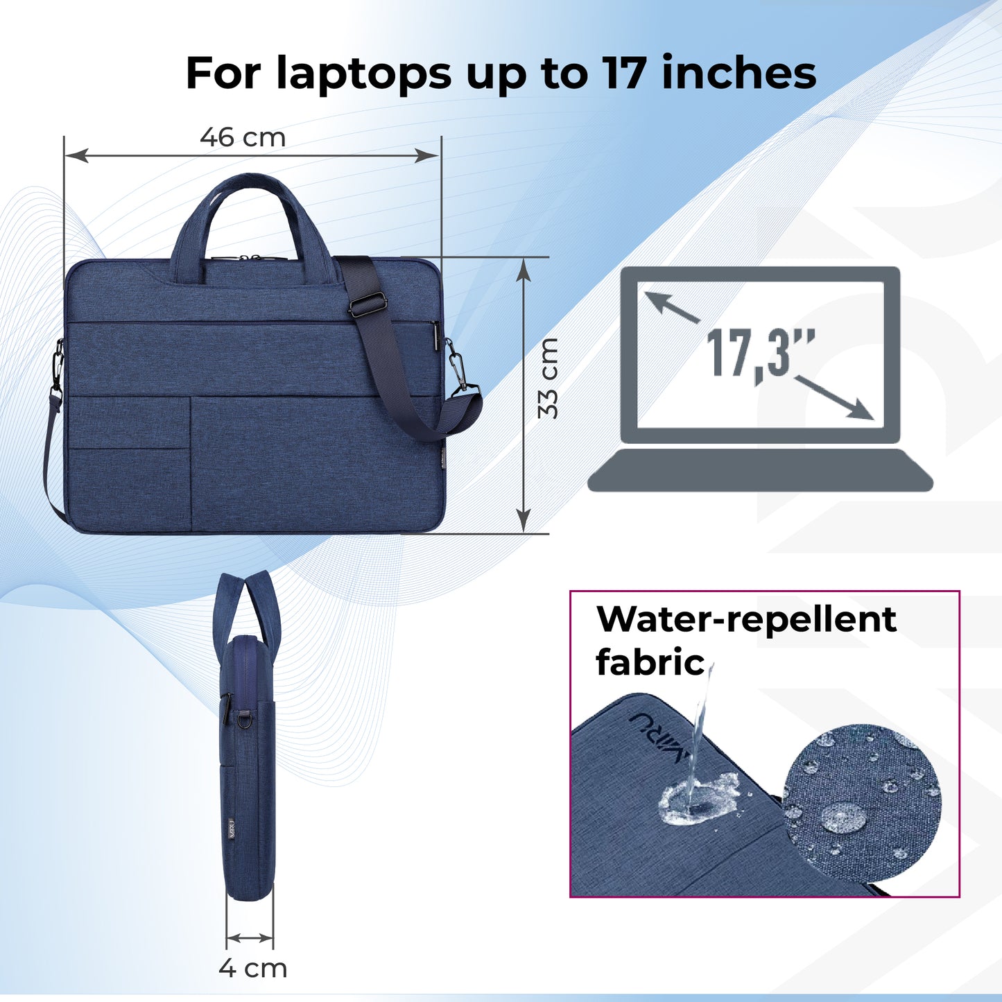 LAPTOP BAG CASE FOR 17.3'' SHOULDER - Miruhome