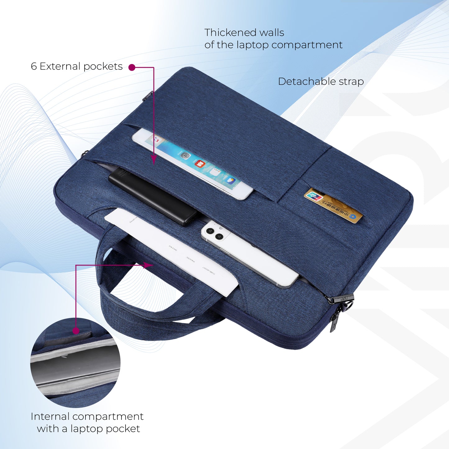 LAPTOP BAG CASE FOR 17.3'' SHOULDER - Miruhome