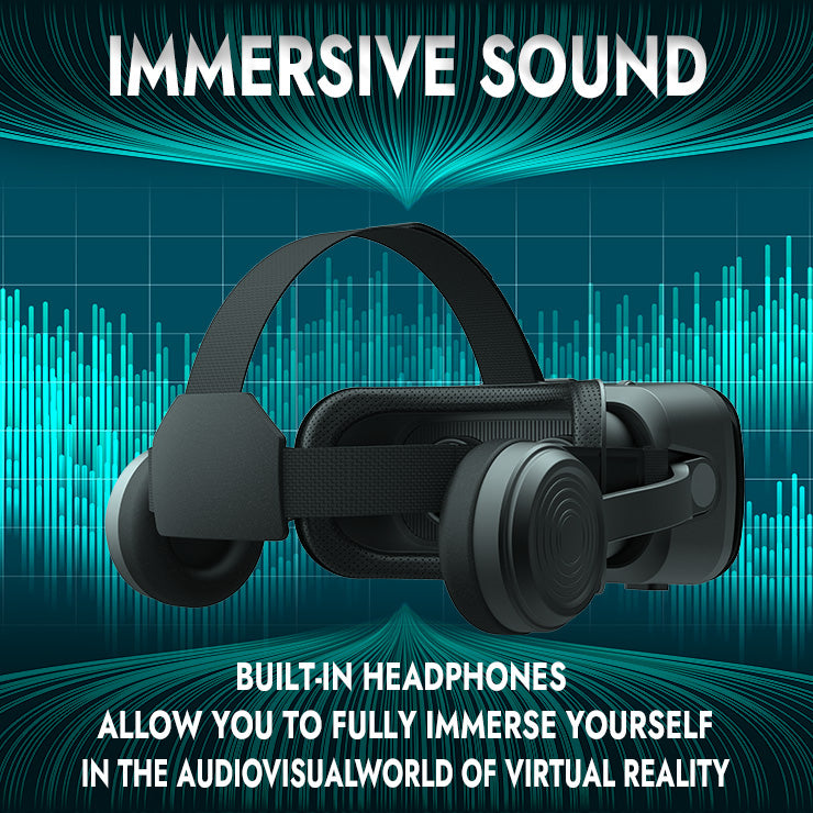 3D VR Goggles for Phone Gaming with Headphones - Miruhome