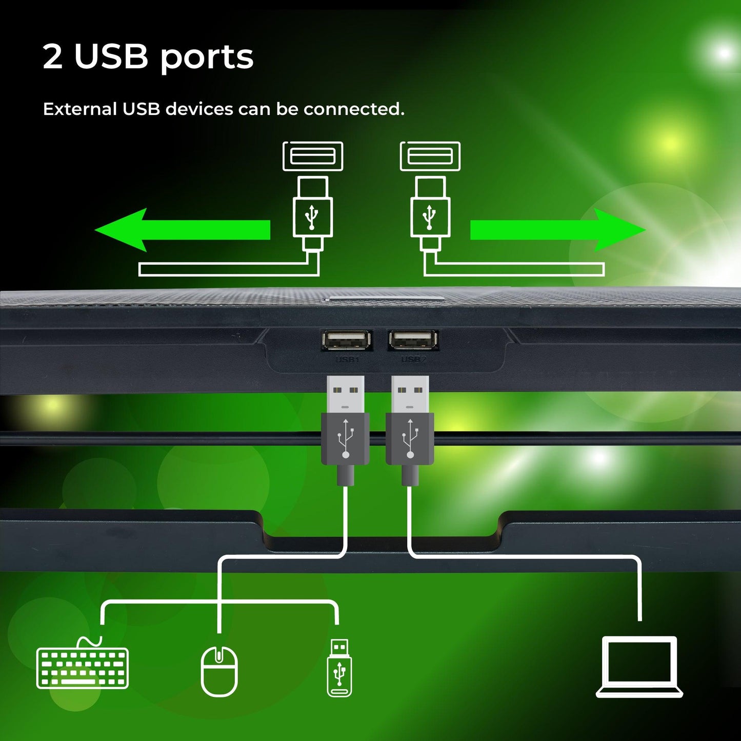 COOLING PAD FOR LAPTOP 15,6 LED - Miruhome