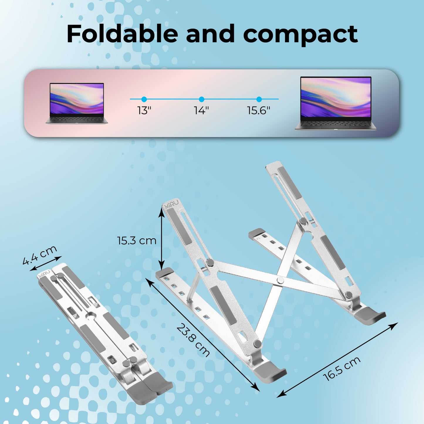 Bolsa negra para computadora portátil + soporte de aluminio para computadora portátil MLS-5007