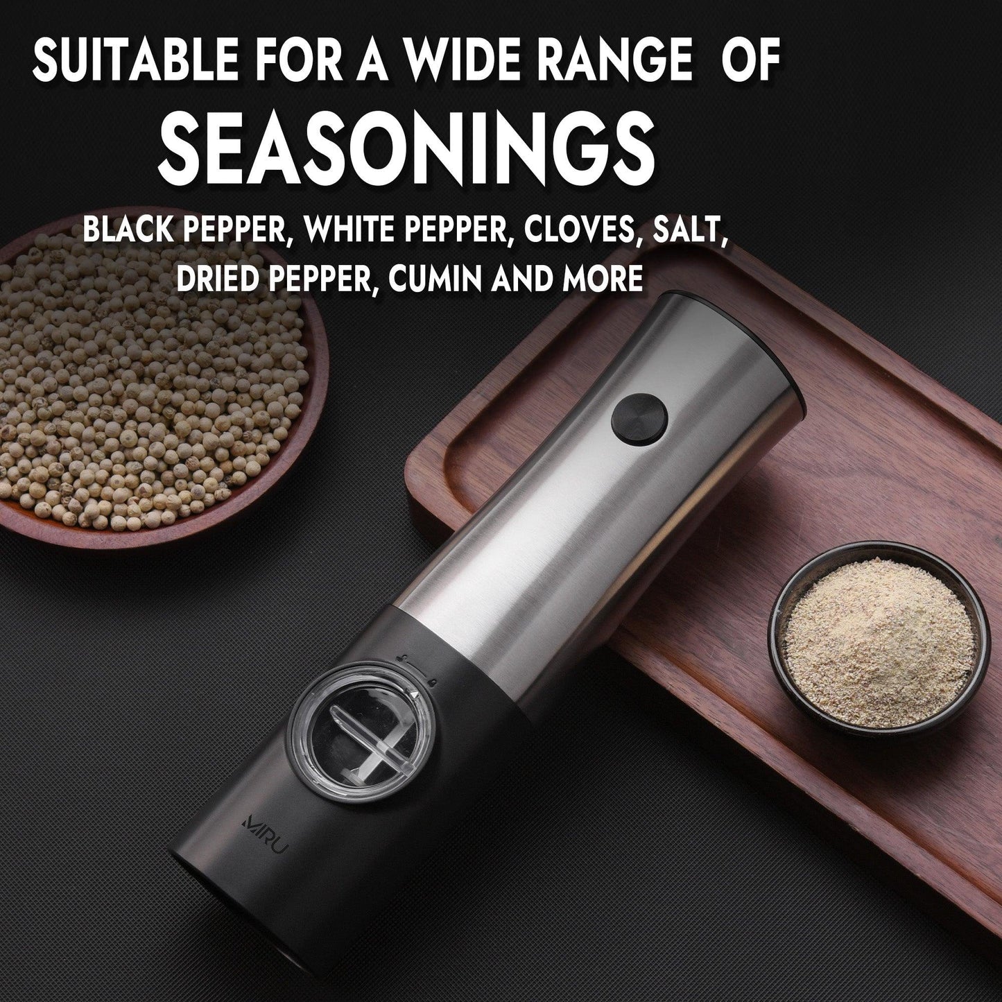 Electric Salt and Pepper Grinder Set of 2 - Miruhome