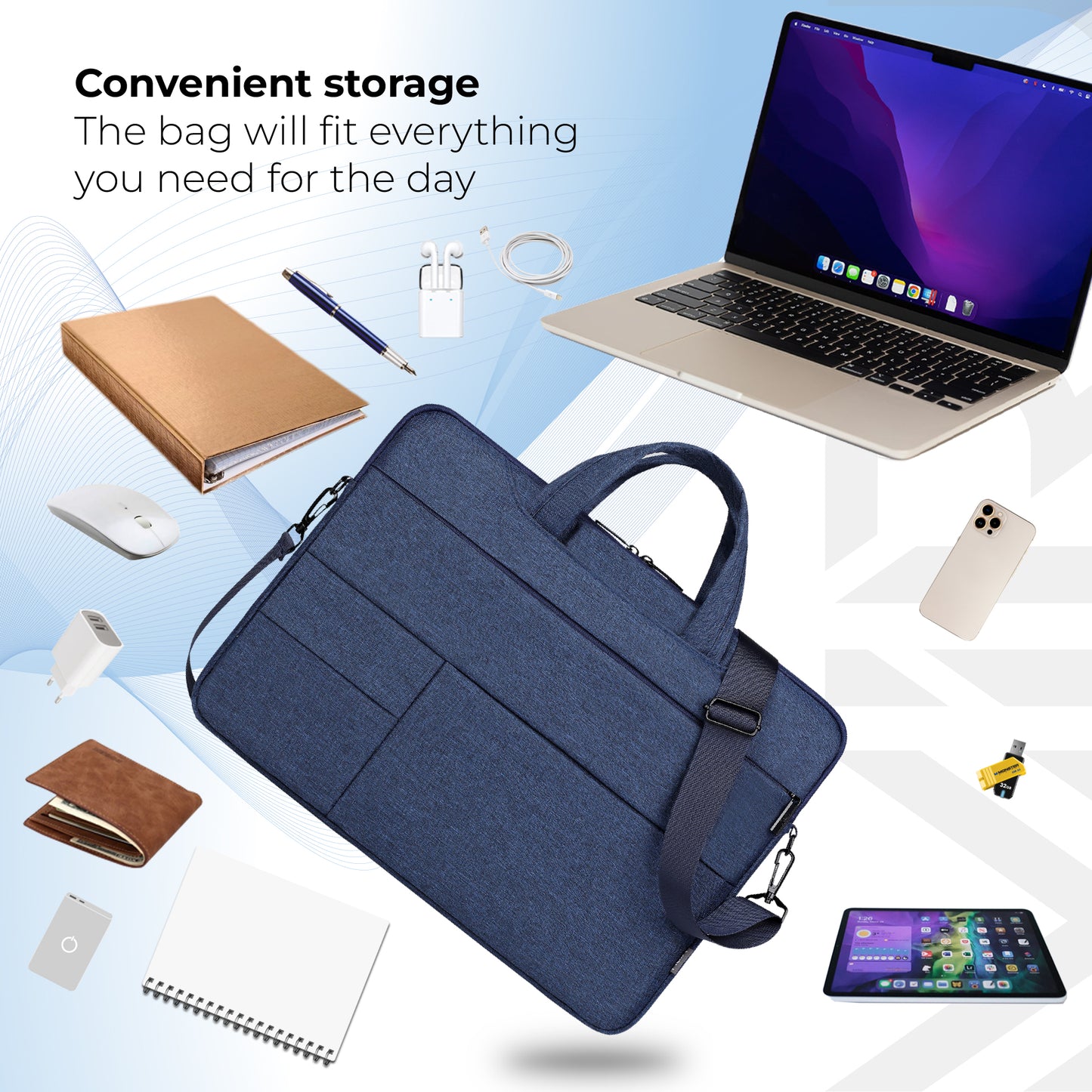 LAPTOP BAG CASE FOR 17.3'' SHOULDER - Miruhome