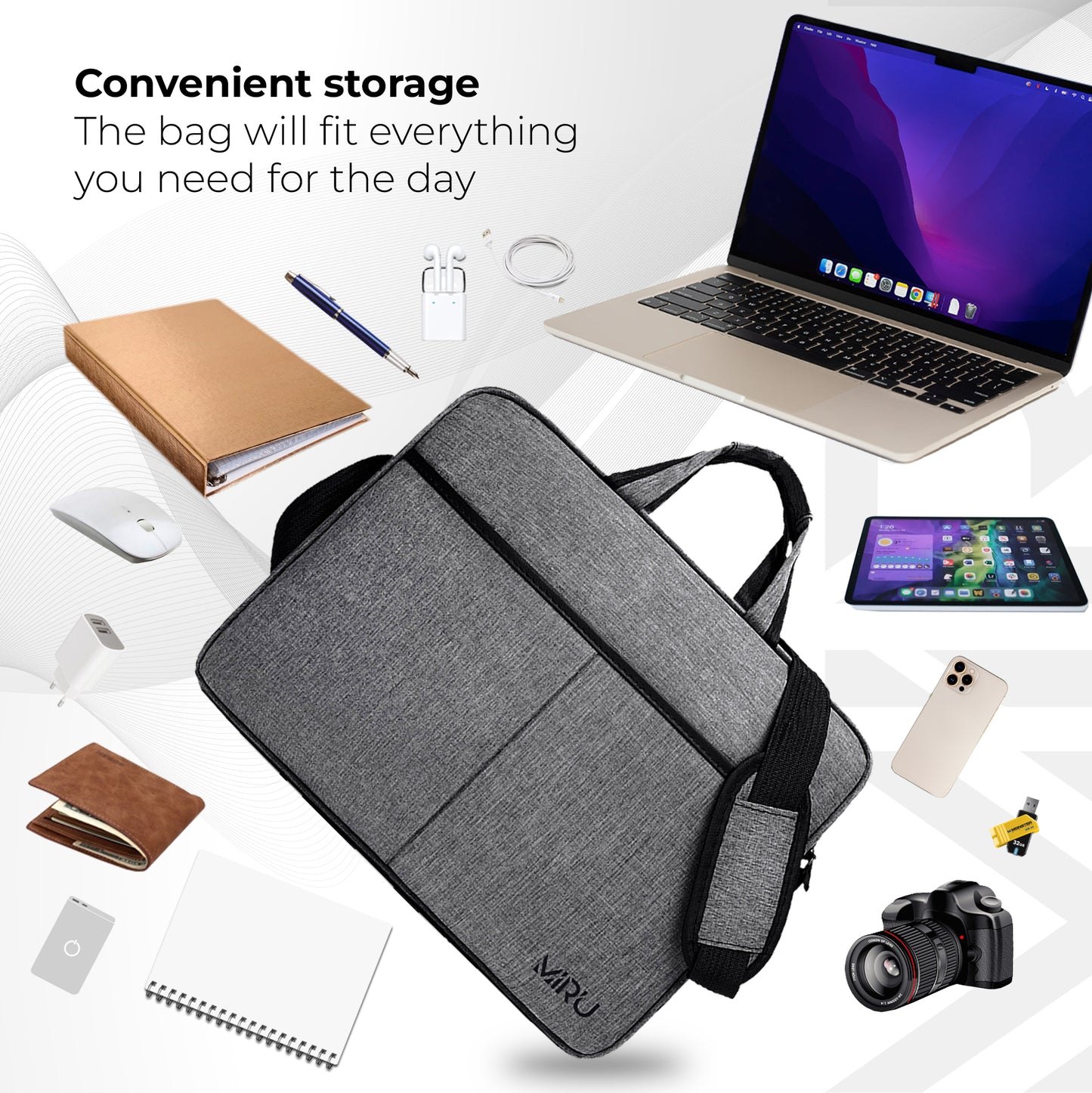 BUSINESS LAPTOP BAG 15.6 SHOULDER Briefcase - Miruhome