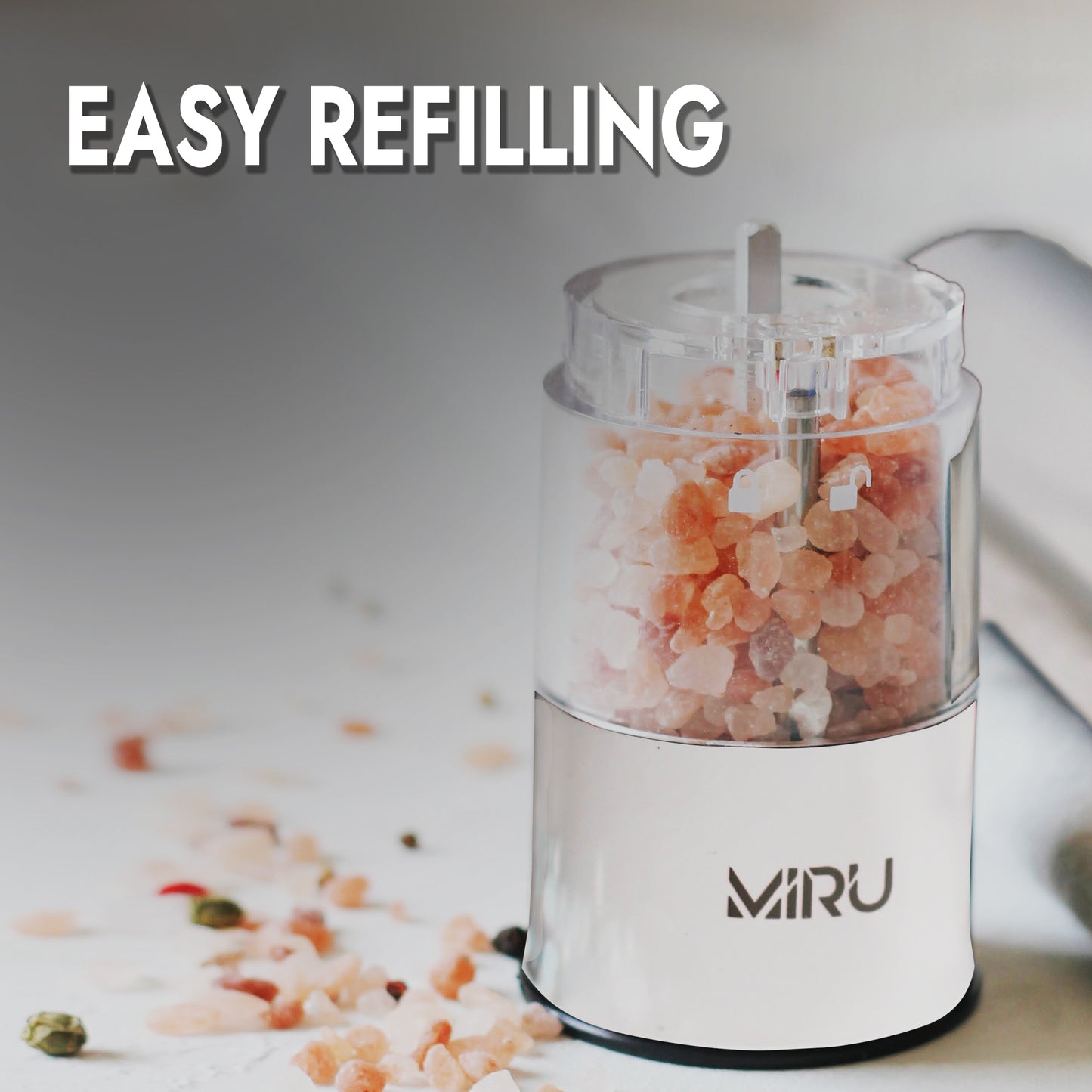 Glass vacuum container with pump + vacuum bag set + 2-piece electric spice mill set of 2 pieces MLS-5005