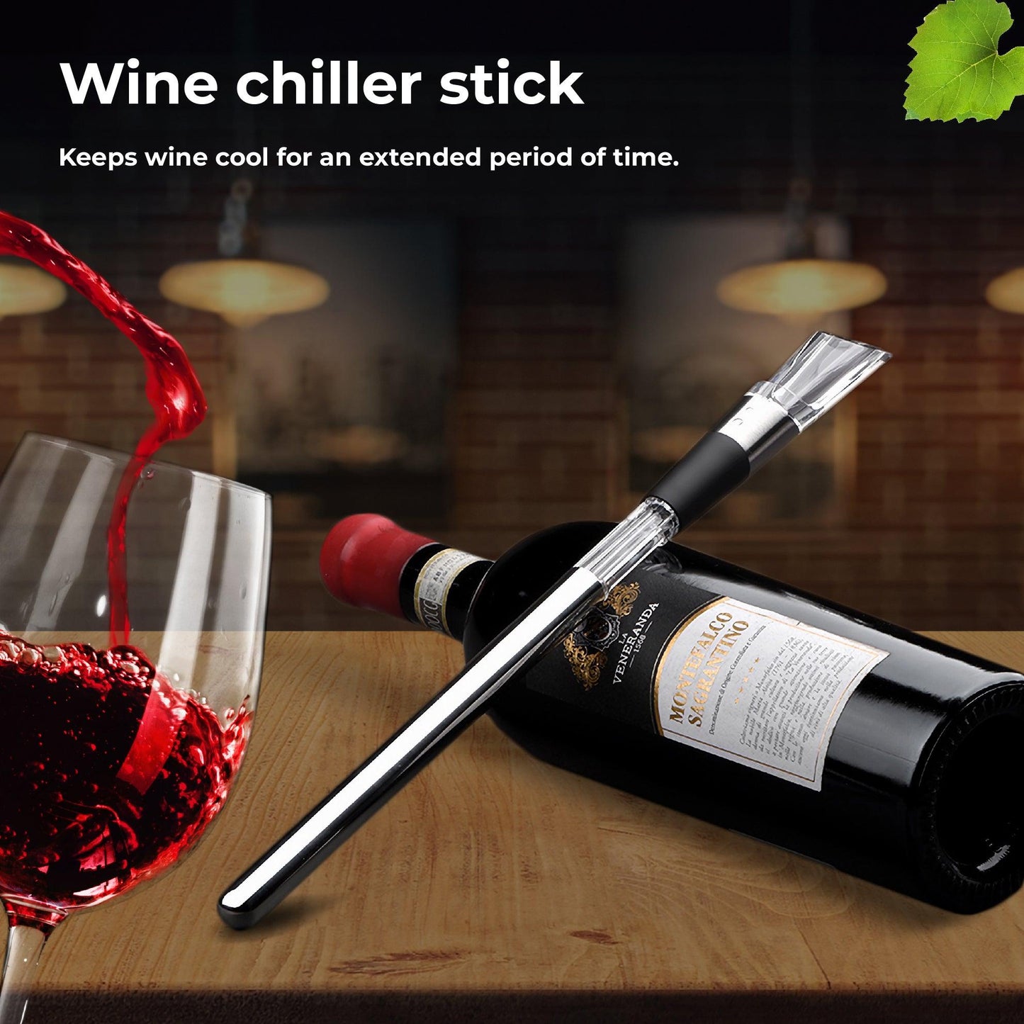 ELECTRIC WINE BOTTLE OPENER - STAINLESS STEEL 5-IN-1 SET - Miruhome