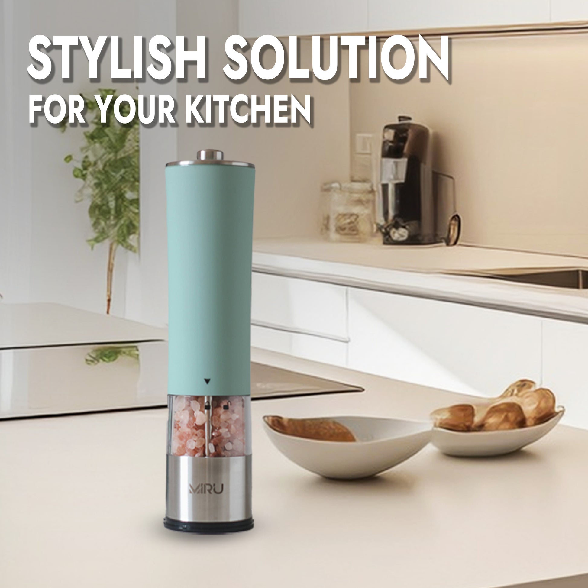 ELECTRIC GRINDER FOR PEPPER, SALT AND SPICES - Miruhome