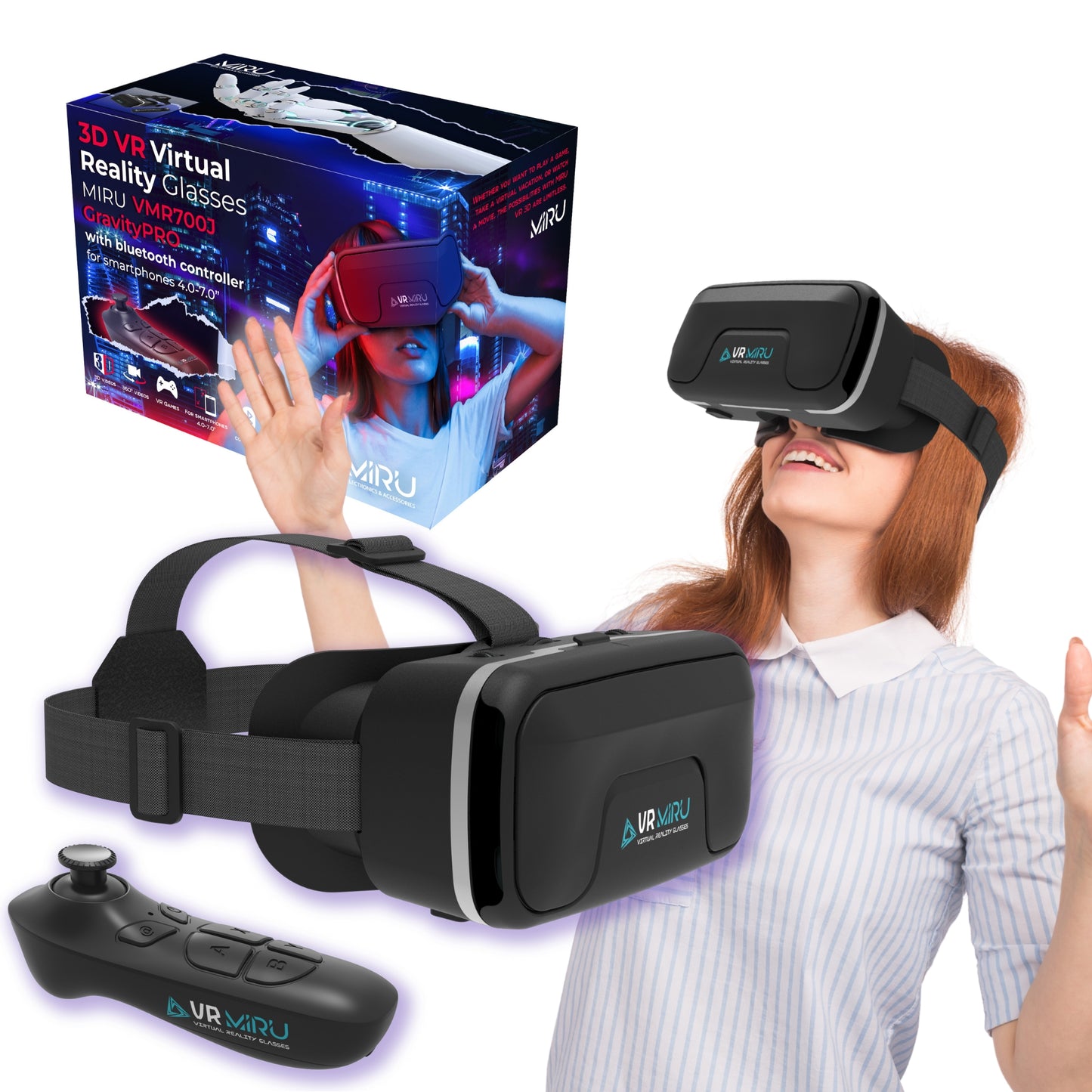 VR-Brille für Telefon mit Controller VMR700J